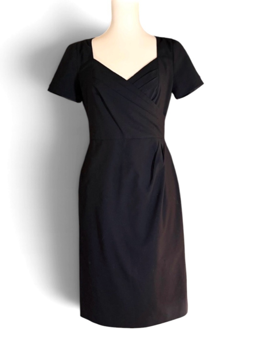 Banana Republic Sweetheart Neckline Light Wool Sheath Dress Size 4 Fall Classic